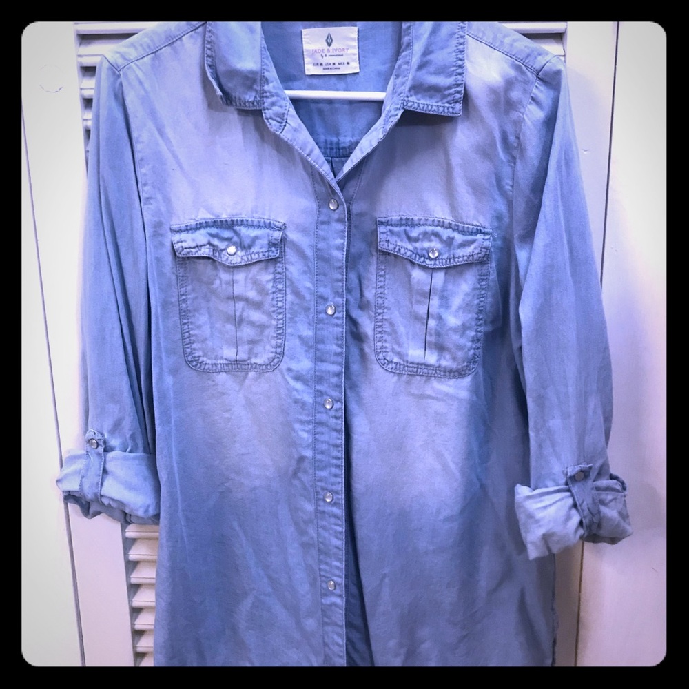 Blue button down